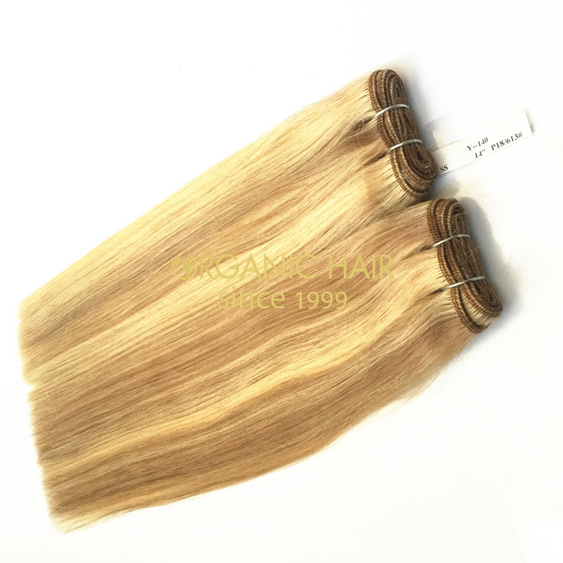 Coloured luxury human hair extensions